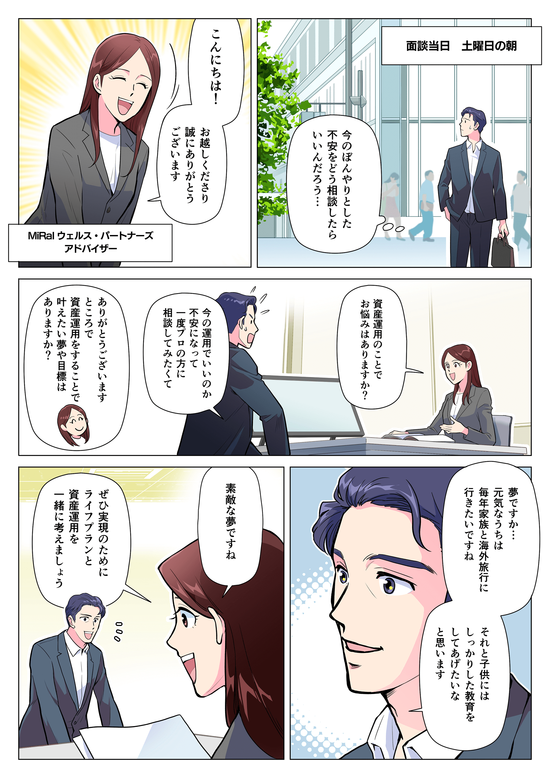 マンガでわかる 新しいカタチの資産運用アドバイザー｜MiRaIウェルス